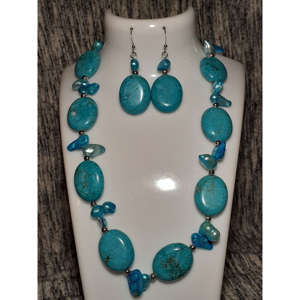 Turquoise Necklace and earrings set